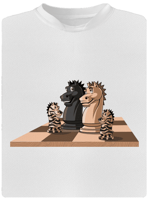 Šachová rodina detské športové tričko White