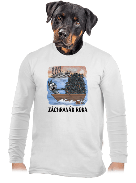 Záchranár roka pánske dlhý rukáv White