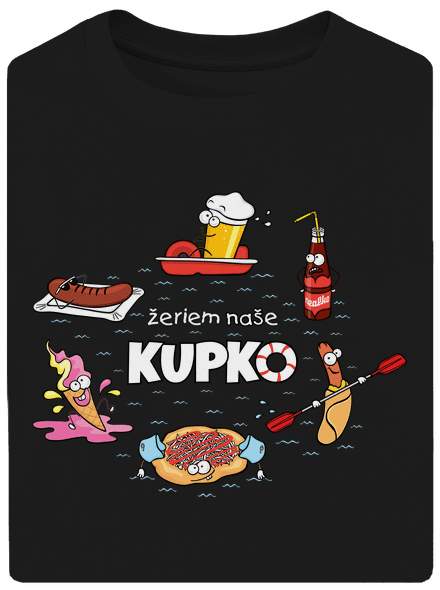Slovenské kupko unisex tričko oversized Black