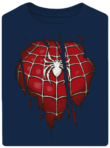 Spider Inside unisex tričko oversized Midnight Blue