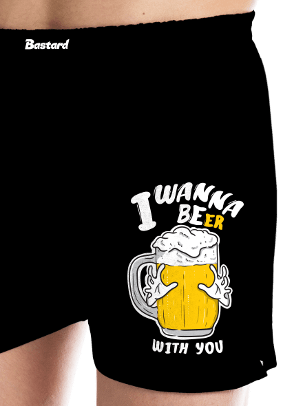 I wanna beer pánske trenky Black