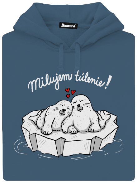 Milujem túlenie dámska mikina klokanka Denim