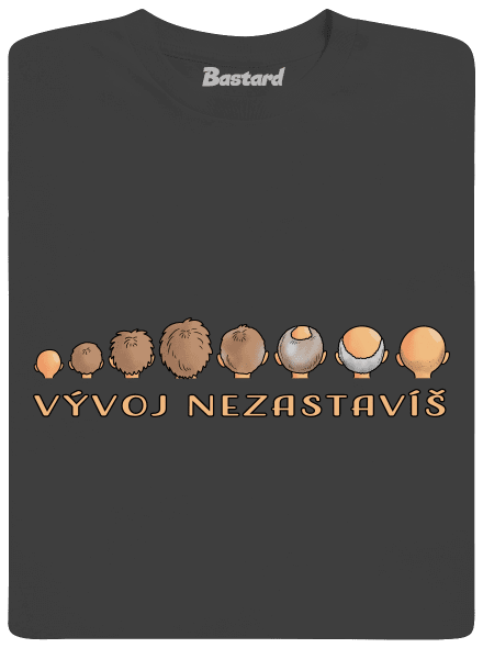 Vývoj nezastavíš pánske dlhý rukáv Dark Grey