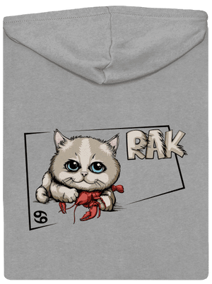 Mačací horoskop: Rak pánska mikina na zips Light Melange