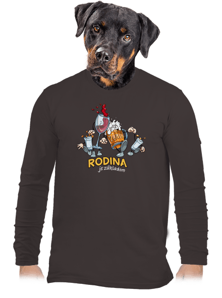 Rodina je základom pánske dlhý rukáv Bear Brown