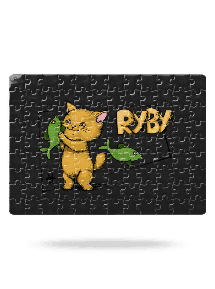 Mačací horoskop: Ryby puzzle White
