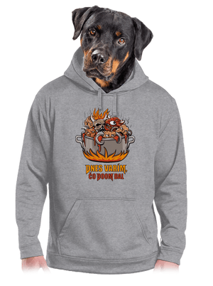 Čo Doom dal pánska mikina klokanka Light Melange