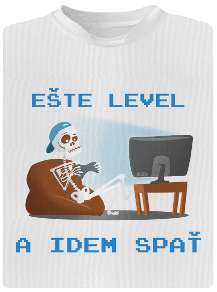 Ešte level detské športové tričko White