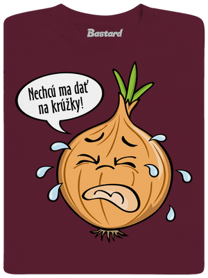 Cibuľa na krúžky detské tričko Burgundy