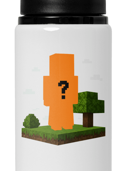 Minecraft z vlastnej fotky flaša na vodu White