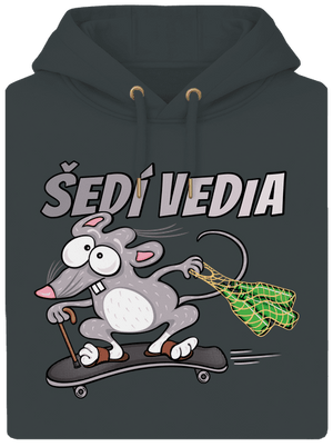 Šedí vedia - myšiak unisex mikina premium Charcoal