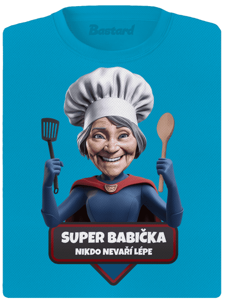 Super babička dámske športové tričko Blue Atol