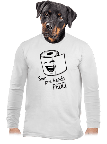 Prdel pánske dlhý rukáv White