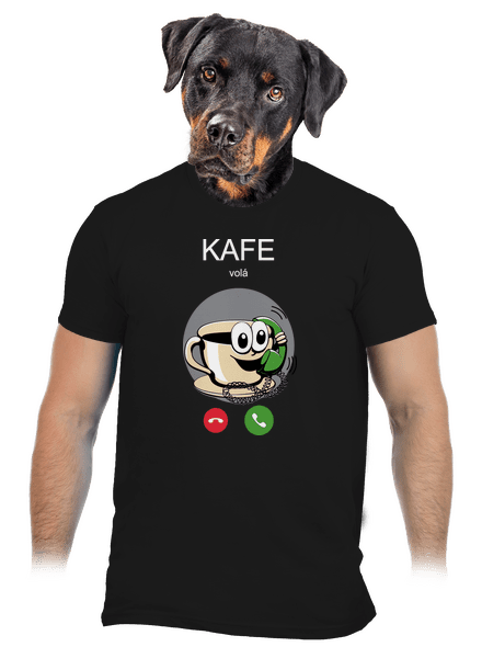 Kafe volá pánske tričko Black