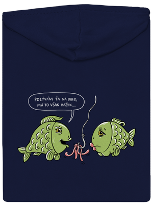 Háčik pánska mikina na zips Navy