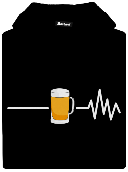 Beer help pánska mikina klokanka Black