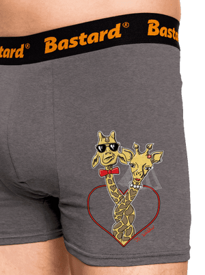 Žirafy vo zväzku boxerky Gray Melange