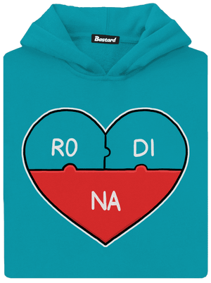 Rodinné puzzle detská mikina klokanka Hawaiian Blue