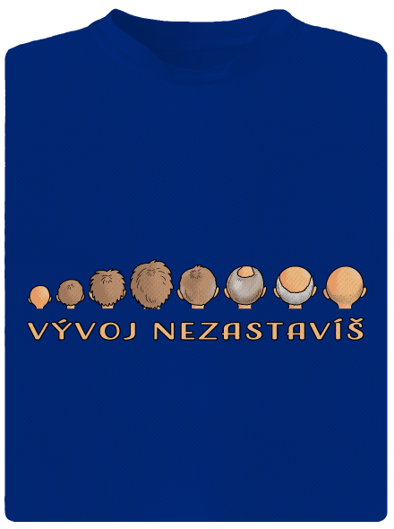 Vývoj nezastavíš pánske športové tričko Royal Blue Mal