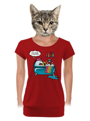 Ako sa stať jednorožcom dámske tričko s lemom Red Mal