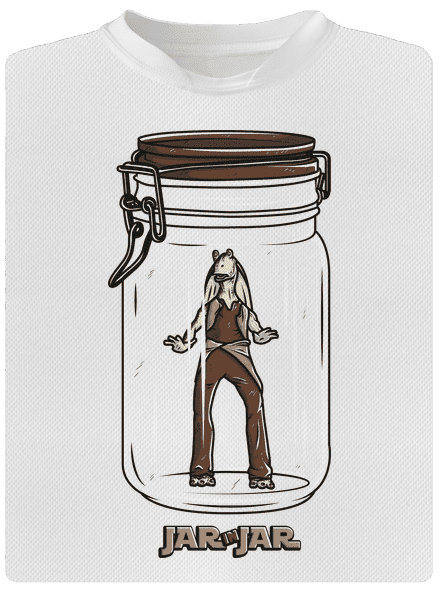 Jar in jar pánske športové tričko White