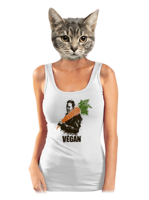 Vegan dámske tielko klasické White