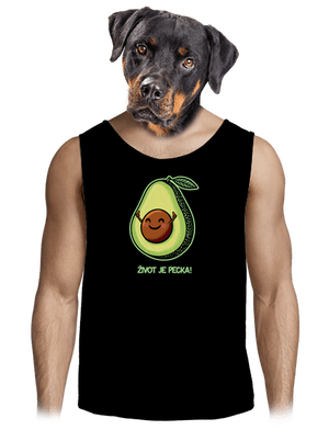 Život je pecka pánske tielko Black