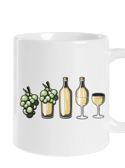 Evolúcia bieleho vína klasický hrnček White