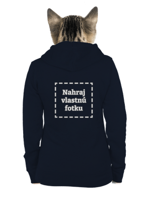 Vlastná potlač dámska mikina na zips Navy Mal