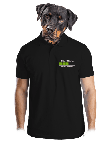 Premýšľam pánska polokošeľa Black