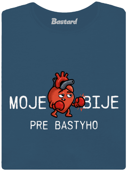 Moje srdce bije dámske tričko prémium Petrol Blue
