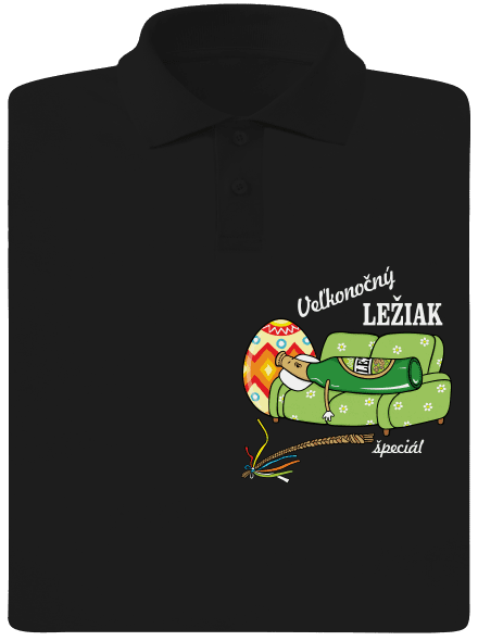Veľkonočný ležiak pánska polokošeľa Black
