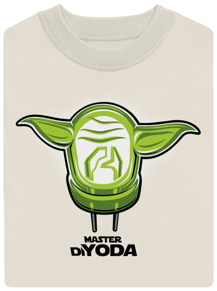 Mistr DiYoda unisex mikina bez kapucne Off White