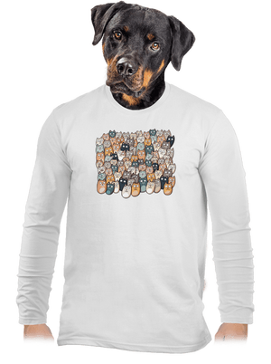 Nájdi čerta pánske dlhý rukáv White