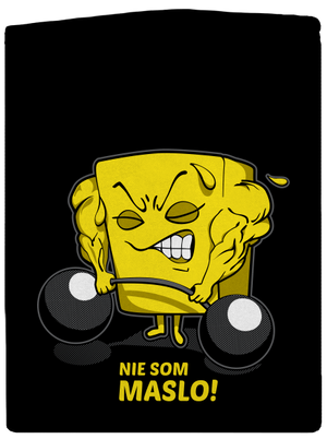 Nie som maslo pánska mikina na zips Black
