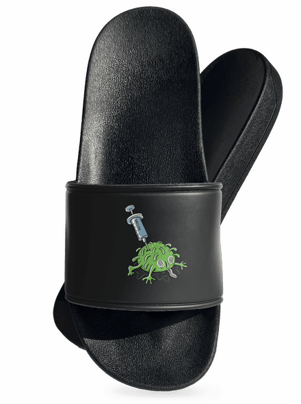 Zapichnutý covid šľapky Black