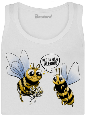 Alergická včielka dámske tielko klasické White