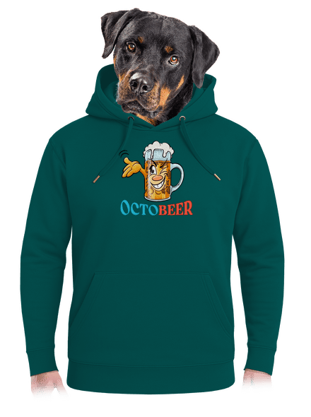 Octobeer unisex mikina premium Emerald Green