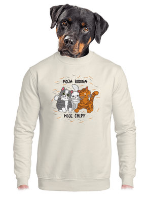 unisex mikina bez kapucne