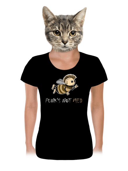 Punks Not Med dámske tričko Black