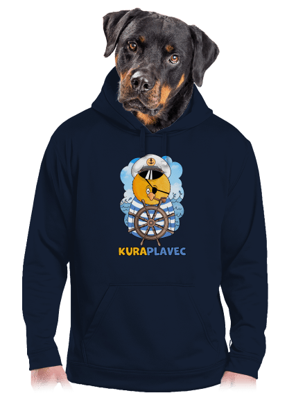 Kuraplavec pánska mikina klokanka Navy