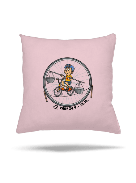 Cyklistický horoskop: Váhy vankúš Light Pink