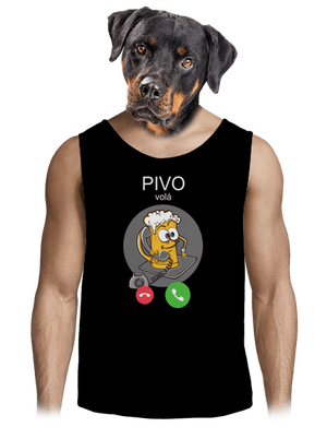 Pívo volá pánske tielko Black