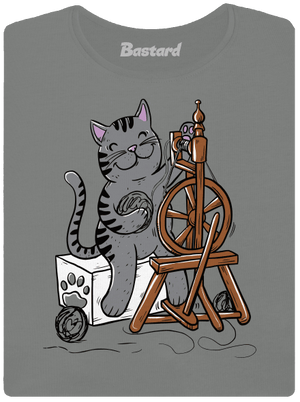 Mačka pradie dámske tričko Dark Gray Melange