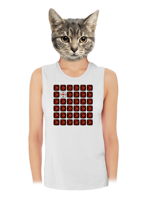 Pexeso dámske tielko voľné White