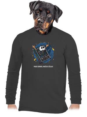 Padá server pánske dlhý rukáv Dark Grey