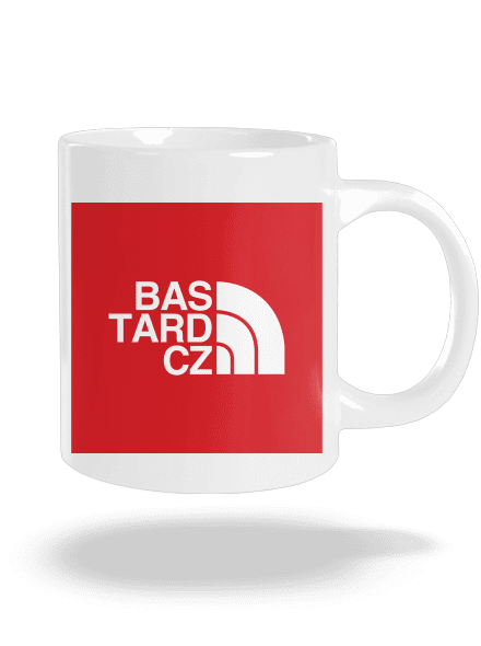 Bastard v outdoore veľký hrnček White