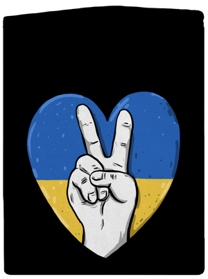 Ukrajina - Mier pánska mikina na zips Black