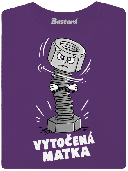 Vytočená matka dámske tričko prémium Purple