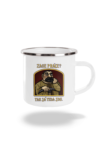 Zase práce? plecháčik White